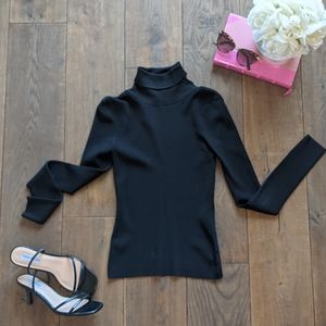 Black Turtleneck With Cutouts